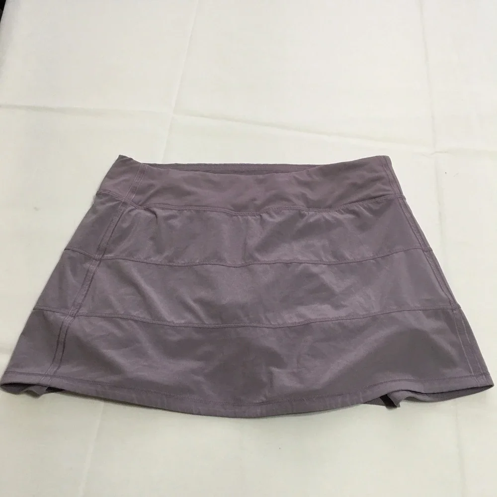 Lululemon Pace Rival Skirt Women 8 Purple Pleated Athletic Skort